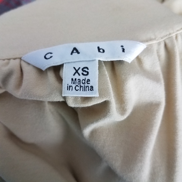 CAbi Beige Beaded Embellished Tunic Size XS Bohemian - Picture 8 of 8